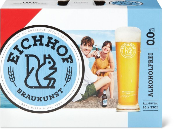 Eichhof Braukunst ALKOHOLFREI 0.0 % Kiste 30 x 330 ml / 0 % Schweiz