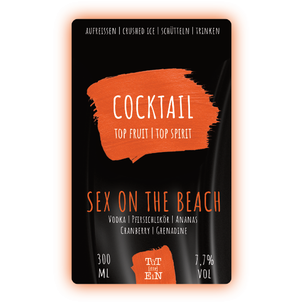 TüT dir EiN SEX ON THE BEACH Cocktial Vodka Basis 30 cl / 7.7 % Deutschland