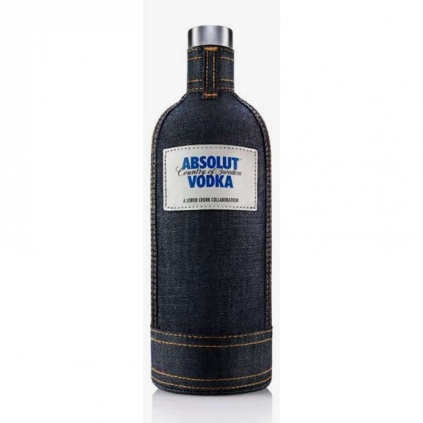Absolut Vodka DEMIM by Loren Cronk Special Edition 1 Liter / 40 % Schweden