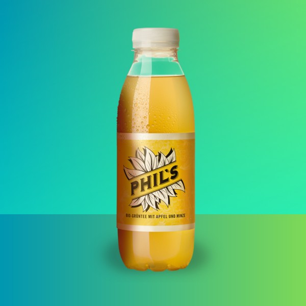 PHIL'S Grüntee mit Apfel und Minze Bio PET Kiste 24 x 500 ml Schweiz