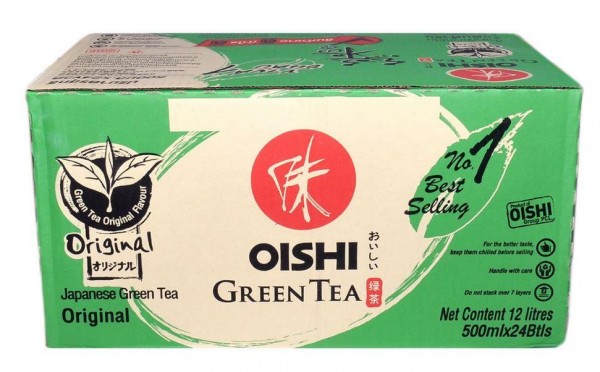 Oishi Grüntee Original Kiste 24 x 500 ml PET Thailand