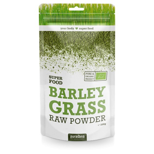 Purasana Superfood BARLEY - GERSTEN Grass Raw Powder BIO 200 Gramm Austria