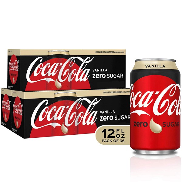 Coca Cola Vanilla ZERO Case 24 x 355 ml USA