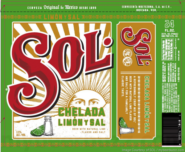 SOL CHELADA Limon y sal Beer Dose Kiste 24 x 473 ml / 3.5 % Mexiko