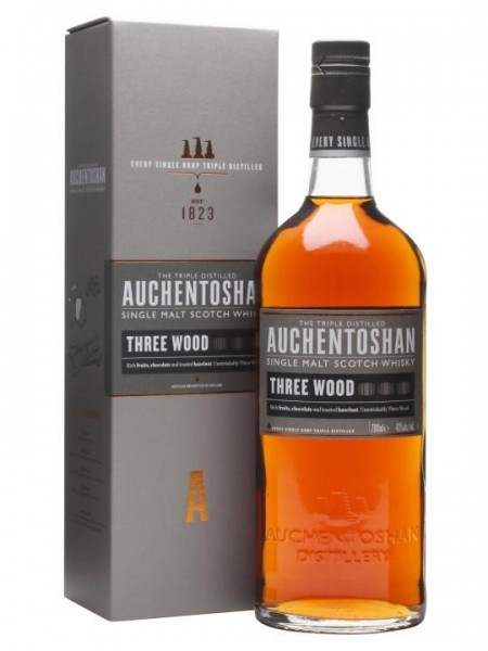 AUCHENTOSHAN Three Wood Single Malt Scotch Whisky 70 cl / 43 % Schottland