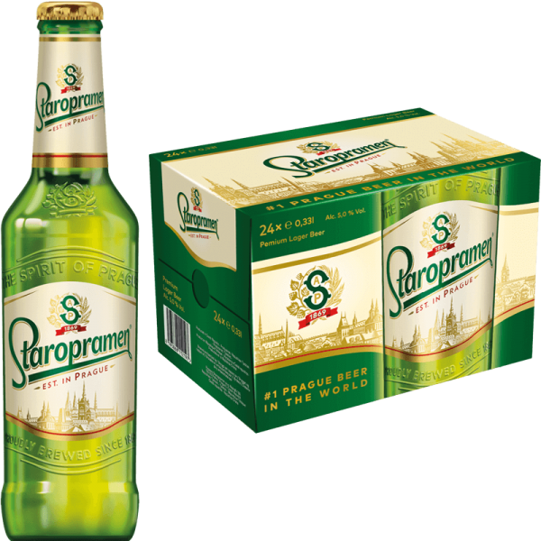 Staropramen Premium Bier 24 x 330 ml / 5 % Tschechien