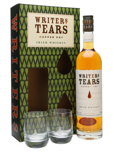 Writers Tears COPPER POT Whiskey Set mit 2 Gläser Irish Whiskey 70 cl / 40 % Irland