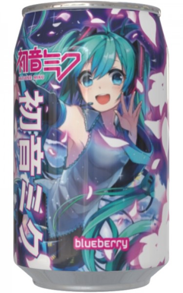 Ocean Bomb Kawaji Hatsune Miku BLUEBERRY Soda Kiste 24 x 330 ml Taiwan