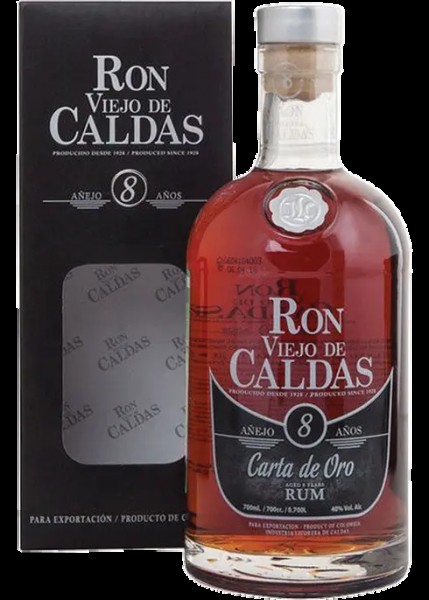 Ron Viejo de Caldas Carta de ORO 8 Years Rum 70 cl / 40 % Kolumbien