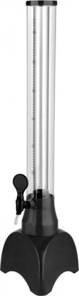 Taptower BLACK Plexiglas with Icetube content 3 Liter and 1 Tap