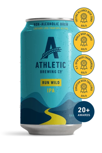 ATHLETIC Brewing RUN WILD IPA Alkoholfreies Craft Bier Kiste 24 x 355 ml USA