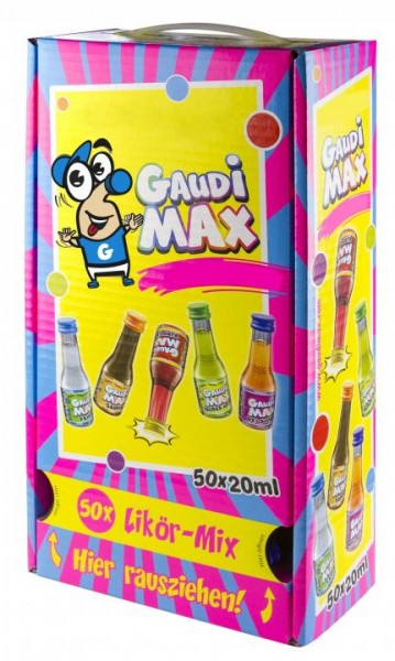 Gaudi Max Likör Mix BOX 50 x 2 cl / 17 % Deutschland