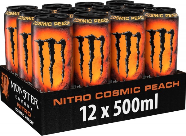 MONSTER NITRO Cosmic Peach Kiste 12 x 500 ml UK