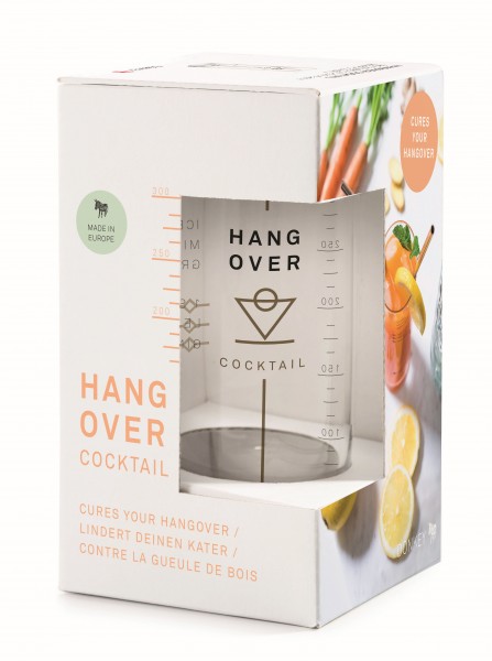 HANGOVER Cocktail Glas 300 ml mit Rezeptvorschlag by Donkey