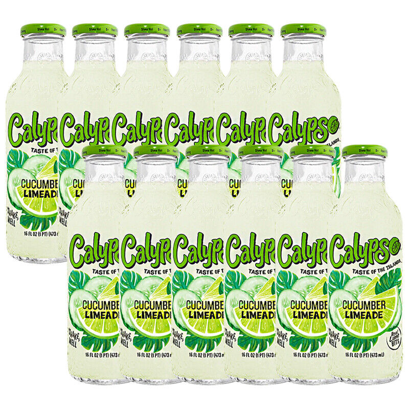 CALYPSO CUCUMBER Lemonade Kiste 12 x 473 ml USA Soft Drinks/Limonaden