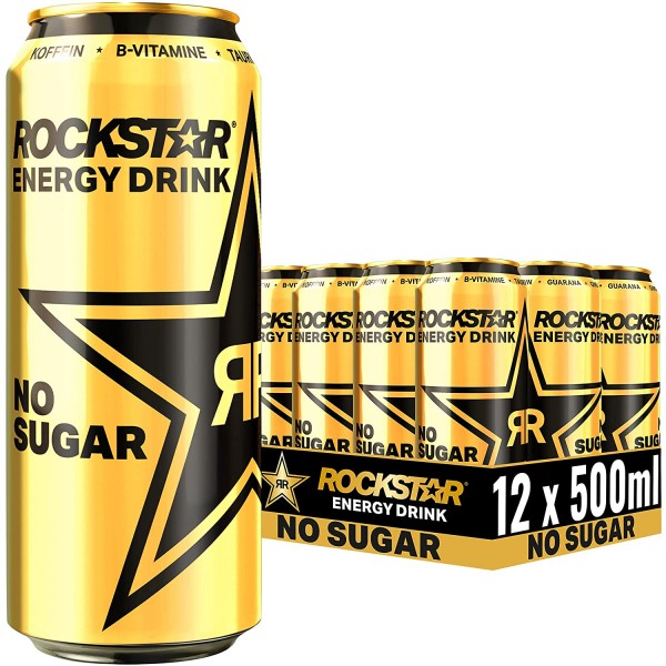 ROCKSTAR Energy Drink SUGAR FREE Kiste 12 x 500 ml UK