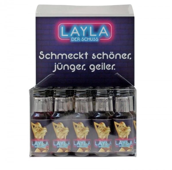 LAYLA DER SCHUSS Pflaumenlikör SHOT Box 20 x 2 cl / 15 % Deutschland