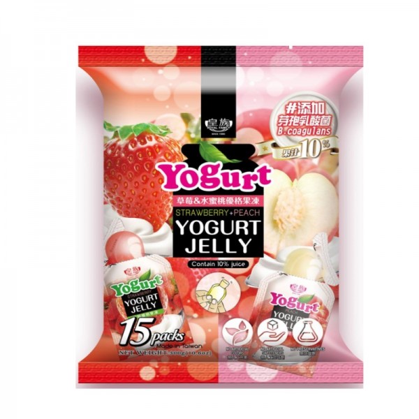 Royal Family JOGURT JELLY Strawberry - Peach 15 Stück 300 Gramm Taiwan