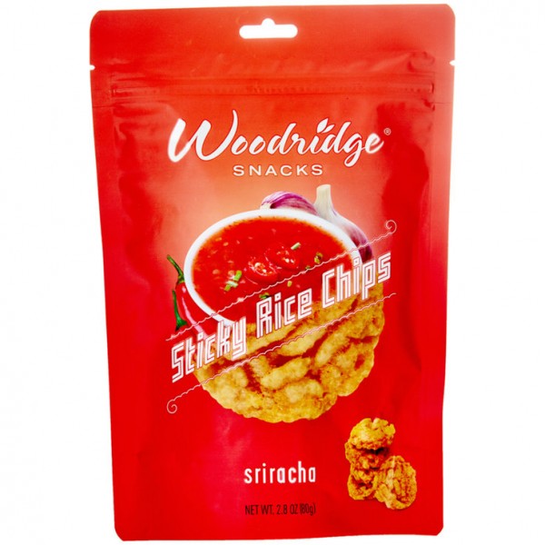 Woodridge Sticky Rice Chips SIRACHA 80 Gramm USA