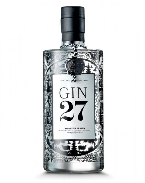 GIN 27 Premium Appenzeller Dry Gin 70 cl / 43 % Schweiz