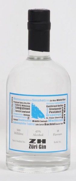 ZH Züri Gin 50 cl / 45 % Schweiz