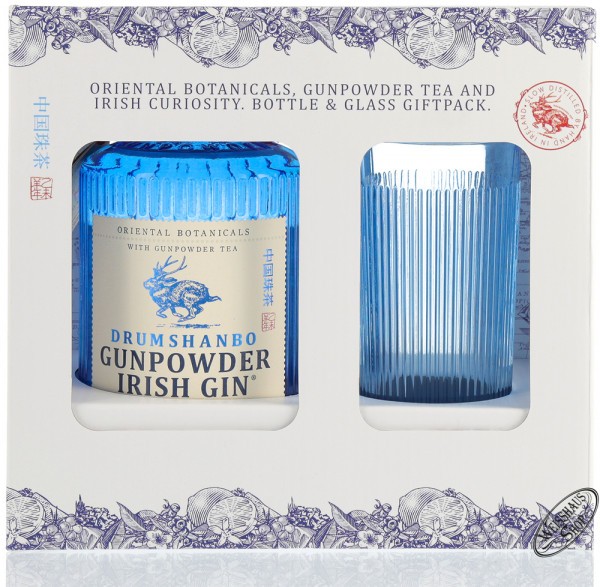 Gunpowder Irish Gin GESCHENKPACKUNG mit Glas 50 cl / 43 % Irland