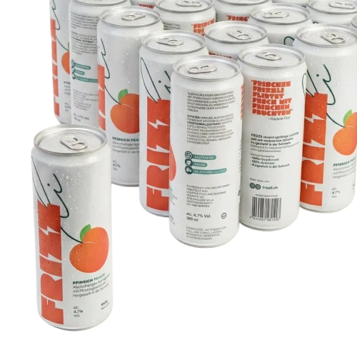 FRIZZli Pfirsich Kiste 24 x 330 ml / 4.7 % Schweiz