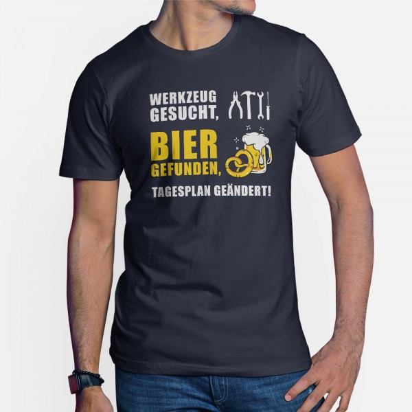 ShirtStar Premium BIER GEFUNDEN T-Shirt HERREN Navy div. sizes