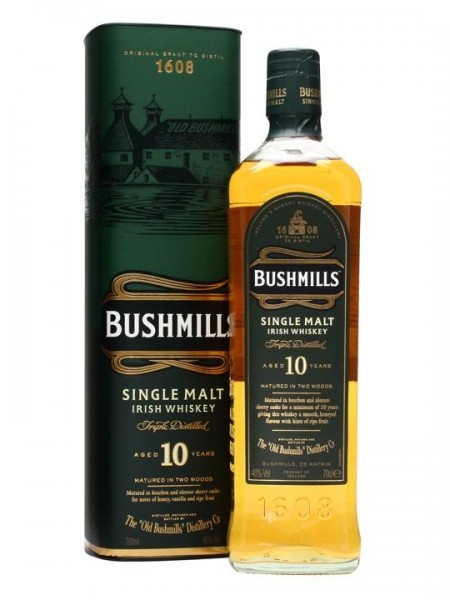 BUSHMILLS 10 Years Irish Single Malt Whiskey 70 cl / 40 % Irland