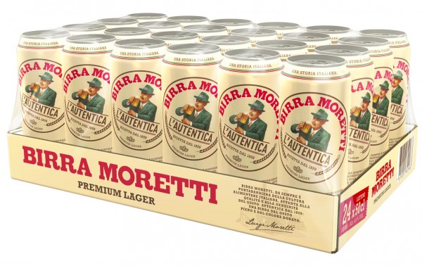 Birra MORETTI Premium Lager Dose Kiste 24 x 500 ml / 4.6 % Italien