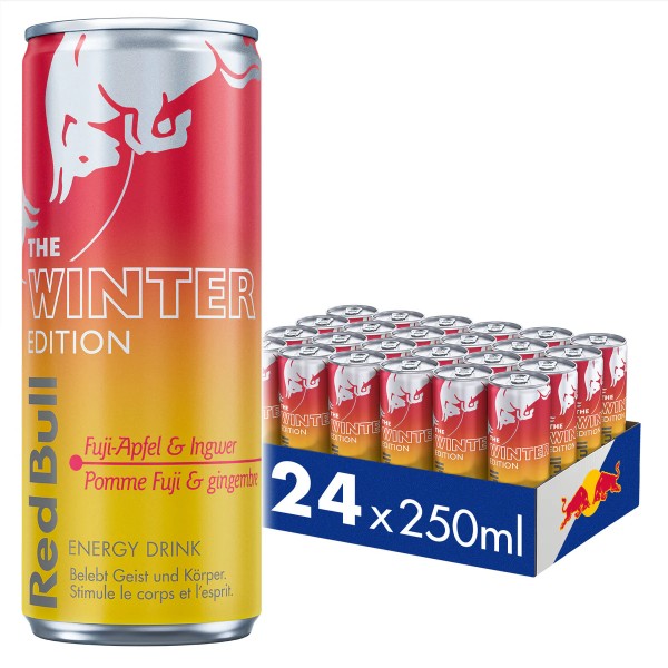 Red Bull Winter 25 Edition Fuji Apfel & Ingwer Energy Drink Kiste 24 x 250 ml Schweiz