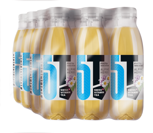 FiveTea Vitamin Tee LEMON - LIME PET Kiste 24 x 500 ml Schweiz