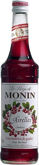 MONIN Premium Airelles / Cranberry Sirup 70 cl Frankreich