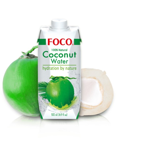 FOCO COCONUT PURE JUICE 100 % Tetra Kiste 12 x 500 ml Thailand