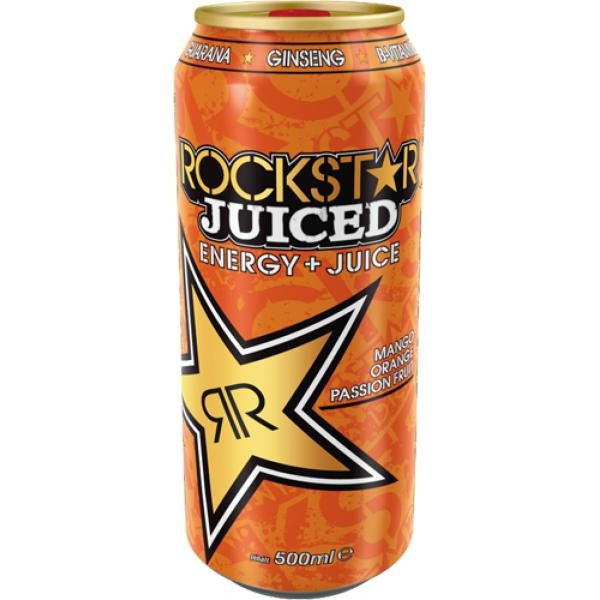 ROCKSTAR Energy Drink Juiced Mango-Orange-Passionfruit 500 ml UK