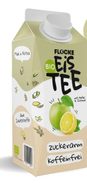 FLOCKE Bio KRÄUTERTEE Zuckerarm & Koffeinfrei Apfel - Zitrone 750 ml Österreich