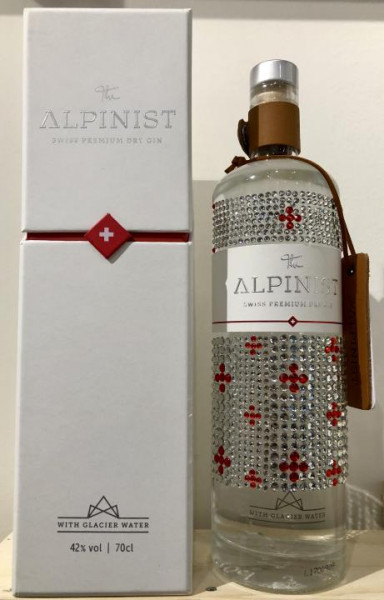 The ALPINIST Dry Gin SPECIAL BLING - BLING Unikat mit Strasssteinen verziert 70 cl / 42 % Schweiz
