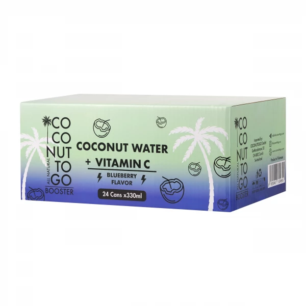 Coconut to go Blueberry BOOSTER Collagen & Coconut Water CASE 24 x 330 ml Vietnam