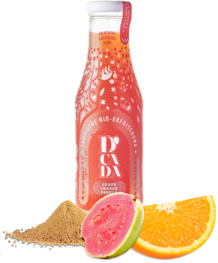 D'CADA Guave-Orange-Panela Erfrischungsgetränk BIO 340 ml Kolumbien