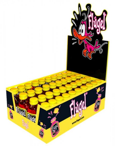 Flügel Johannisbeer Shot mit Koffein Box 40 x 20 ml / 15 % Holland