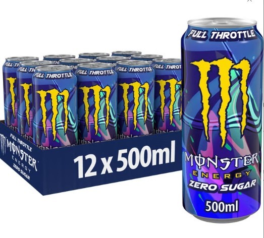 MONSTER Energy FULL THROTTLE Zero Kiste 12 x 500 ml UK