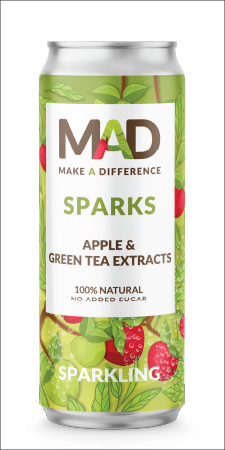 MAD SPARKS Apple & Green Tea 330 ml Switzerland