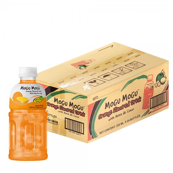 MOGU MOGU ORANGE Flavoured Drink With Nata De Coco Kiste 24 x 320 ml Thailand