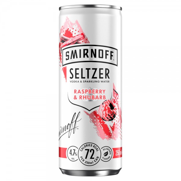 Smirnoff Hard SELTZER Raspberry & Rhubarb 250 ml / 4.7 % Italien